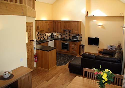 Eirlys - the living room and kitchen
