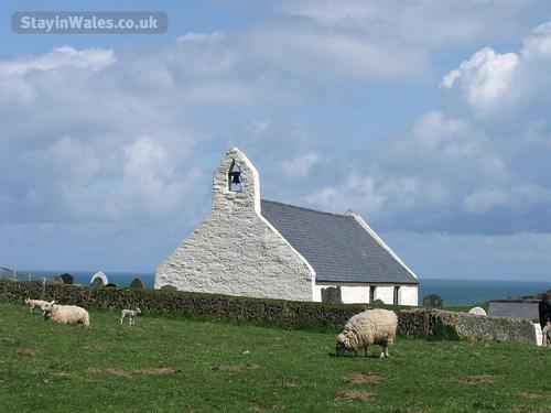 Mwnt Chapel overlooking the pretty beach