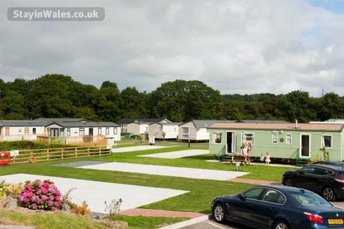 Great view of the caravan pitches at Woodland Park - Vale Holiday Parks