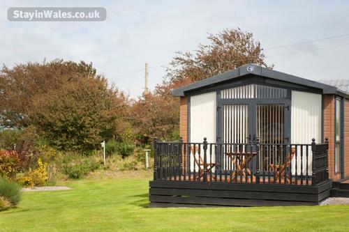 Luxury caravan with decking at Ocean Heights, Vale Holiday Parks