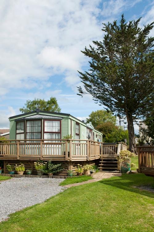 caravan with decking