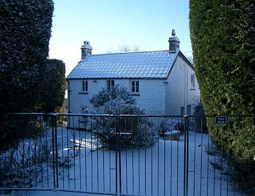 Cottage in snow