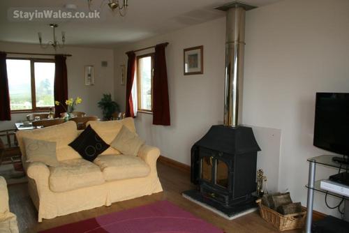 lounge with woodburner