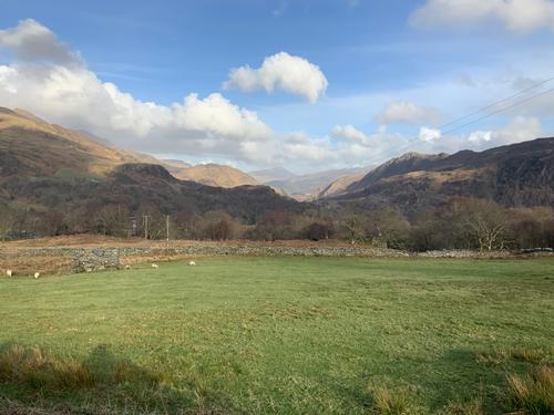 Beddgelert and Moel Siabod from Beudy Bach