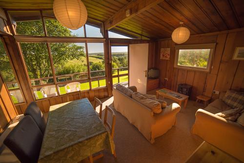 Timber Hill lodge interior sunny views
