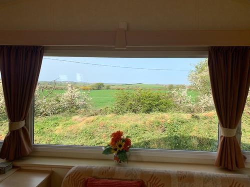 View from living room over open fields