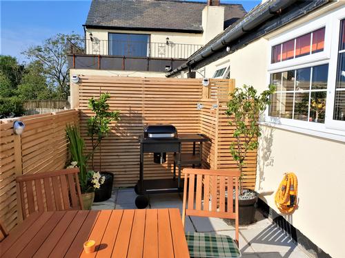 Rear patio and barbecue