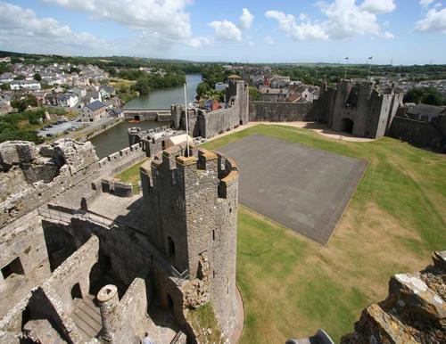 View from the Great Tower, Pembroke Castle