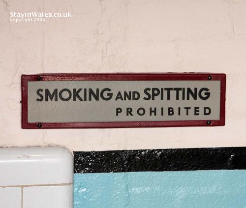 No smoking or spitting