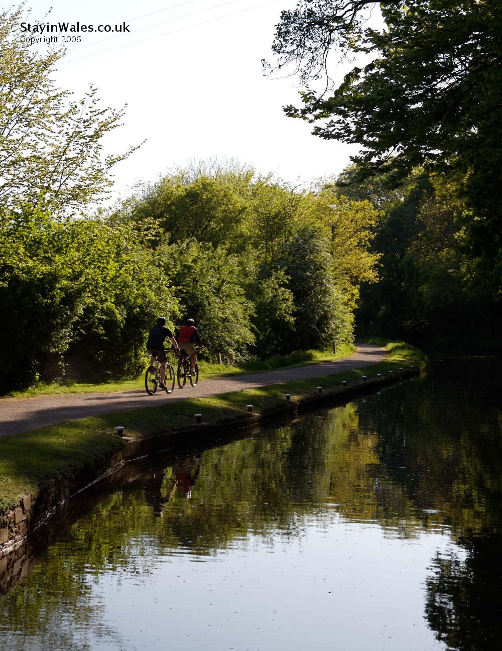 Cycling canal towpath