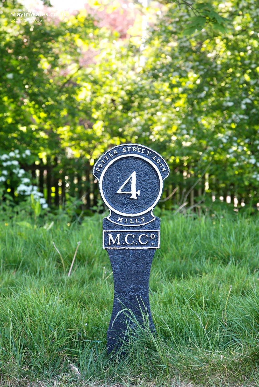 Canal mile marker Newport