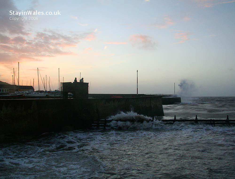 Stormy sea at Aberaeron