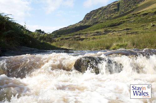 River Irfon in spate, August 2008