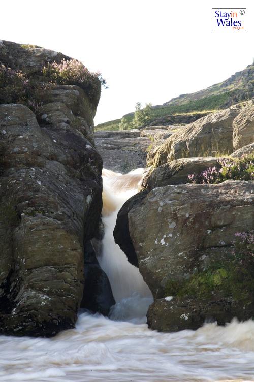Waterfall on the Afon Irfon near Aberwegsyn