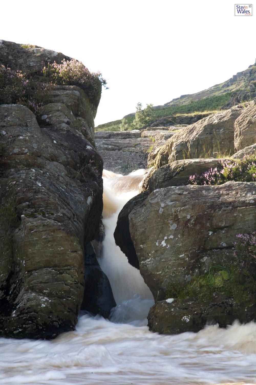 Waterfall on the Afon Irfon near Aberwegsyn