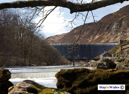 Early Spring view of Caban Coch dam