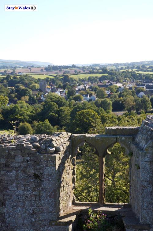 View over Raglan from castle