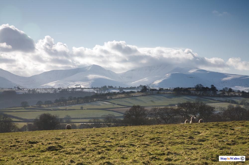 Snow on the Brecon Beacons