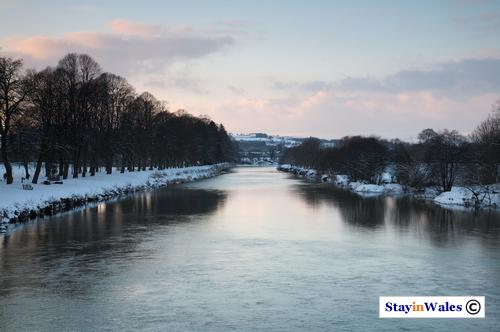 River Wye and snow