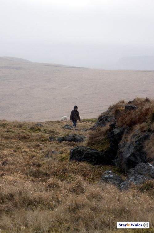 Walking to Draygarn Fawr