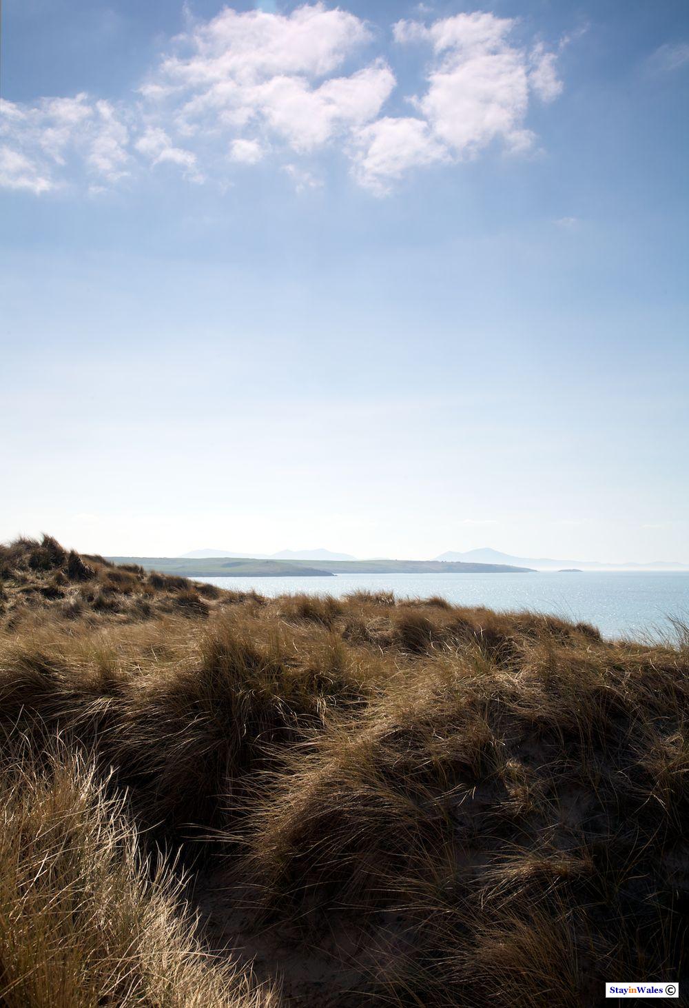 View from sand dunes at Traeth Llydan