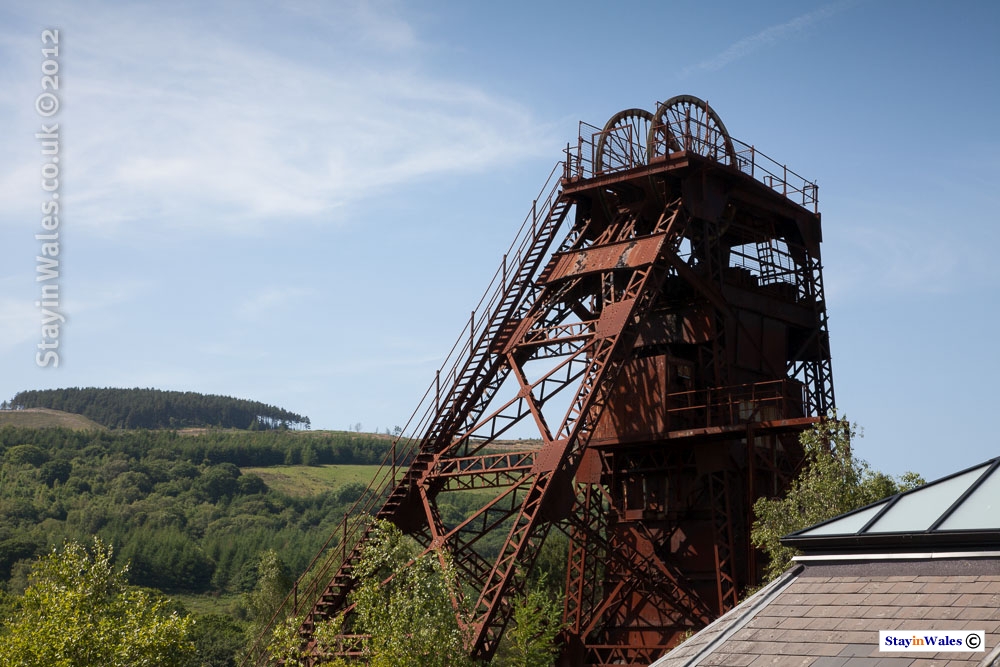 Upcast pit head at Cefn Coed Colliery