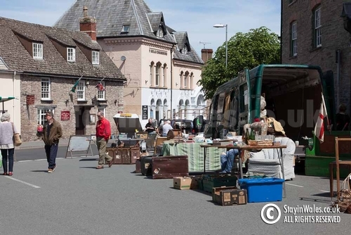 Antiques market in Hay-on-Wye